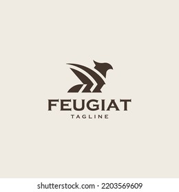Simple eagle logo template. Universal creative premium symbol. Vector sign icon logotype