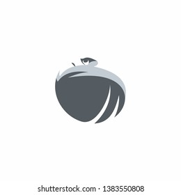 simple eagle logo template vector