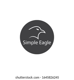 Simple eagle logo template vector icon design