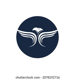 simple eagle logo vector illustration design template - vector