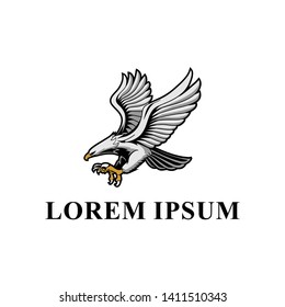 simple eagle logo vector template