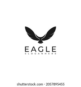 simple eagle silhouette logo design