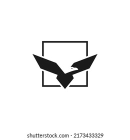 Diseño de logotipo de silueta de águila simple