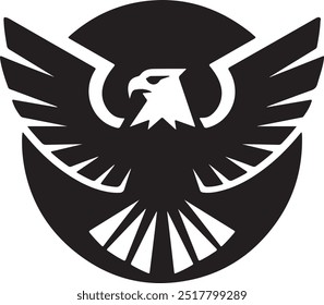 Simples Eagle silhueta logotipo design vetor estilo em um fundo branco