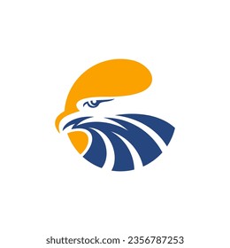 simple eagle and sun logo