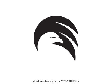 simple eagle with wings logo concept vector design