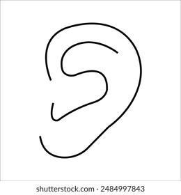 Simple ear vector icon design