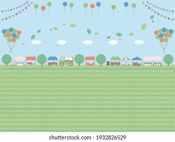 A simple early summer free market background illustration.