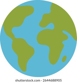 Simple Earth Globe Flat Icon