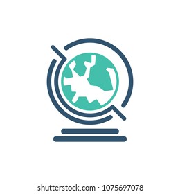 Simple Earth Globe Symbol Illustration