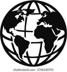 simple earth logo icon vector