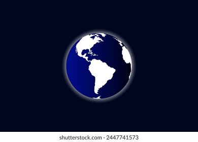 Simple earth vector illustration. Globe, world, earth icon. 