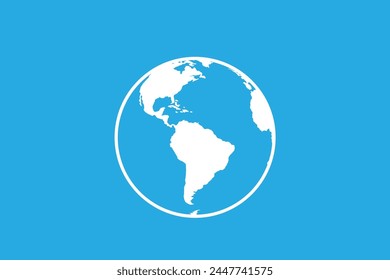 Simple earth vector illustration. Globe, world, earth icon. 
