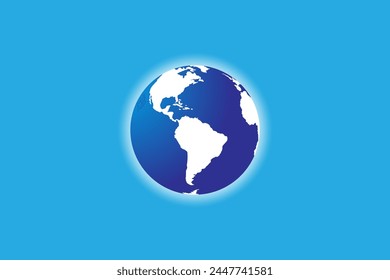 Simple Ilustración vectorial de la tierra. Globo, mundo, icono de la tierra. 