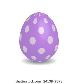 Simple Easter egg with white dots