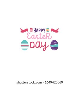 Simple easter logotype template vector