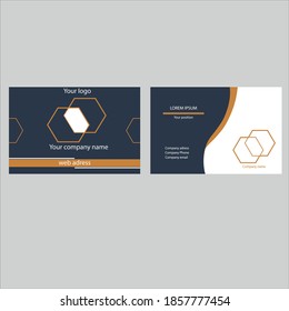 Simple and easy business card template vector design. Modern, creative or corporate business card.