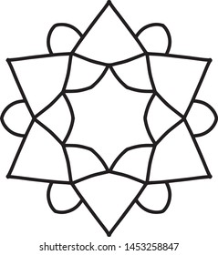 Simple easy children mandala for beginners, preschool kids. Coloring book page.