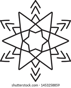 Simple easy children mandala for beginners, preschool kids. Coloring book page.