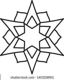 Simple easy children mandala for beginners, preschool kids. Coloring book page.