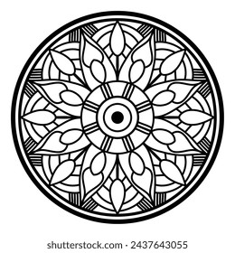 simple and easy mandala art for henna design, creative indian mandala art
