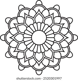 simple and easy mandala art for mehndi design, mandala design for henna design for art.