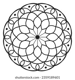 simple and easy mandala coloring pages for kids and adults - hand drawing mandala art