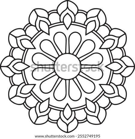 simple and easy mandala design for adults coloring book
