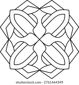 simple and easy mandala design for coloring book, easy mandala for kids and adults 177

