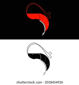einfaches und leicht zu erinnerndes Shrimps-Logo für Ihr Geschäft mit Garnelen und Lebensmitteln