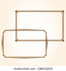 Simple and easy to use antique style frame design material in vector format