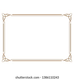 Simple and easy to use antique style frame design material in vector format