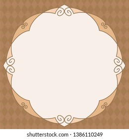 Simple and easy to use antique style frame design material in vector format