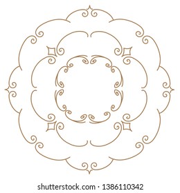 Simple and easy to use antique style frame design material in vector format
