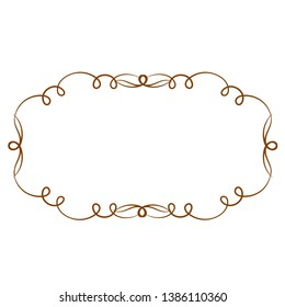 Simple and easy to use antique style frame design material in vector format