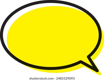 Simple and easy to use black line speech bubble