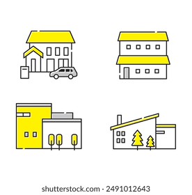 Conjunto de iconos de construcción simple y fácil de usar