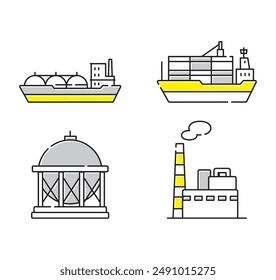 Simple and easy to use building icon set