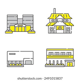 Conjunto de iconos de construcción simple y fácil de usar