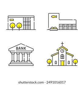 Simple and easy to use building icon set