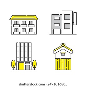 Simple and easy to use building icon set