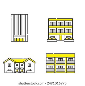 Simple and easy to use building icon set