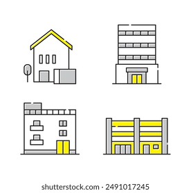 Simple and easy to use building icon set