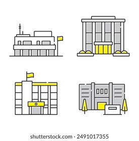 Simple and easy to use building icon set