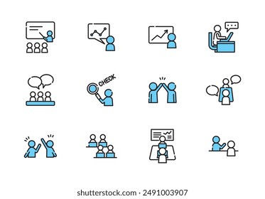 Simple and easy to use business icon set