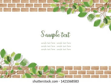 Simple and easy to use natural brick frame