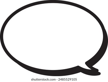 Simple and easy to use speech bubble with black line shadow
