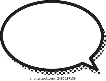 Simple and easy to use speech bubble with black dot shadow
