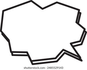 Simple and easy to use zigzag speech bubble with shadow