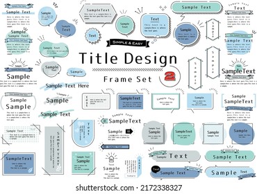 Simple and Easy,Title Design Frame Set